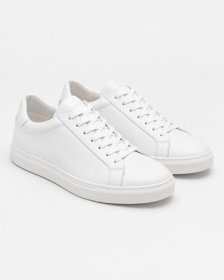 Tênis Couro Branco Minimal